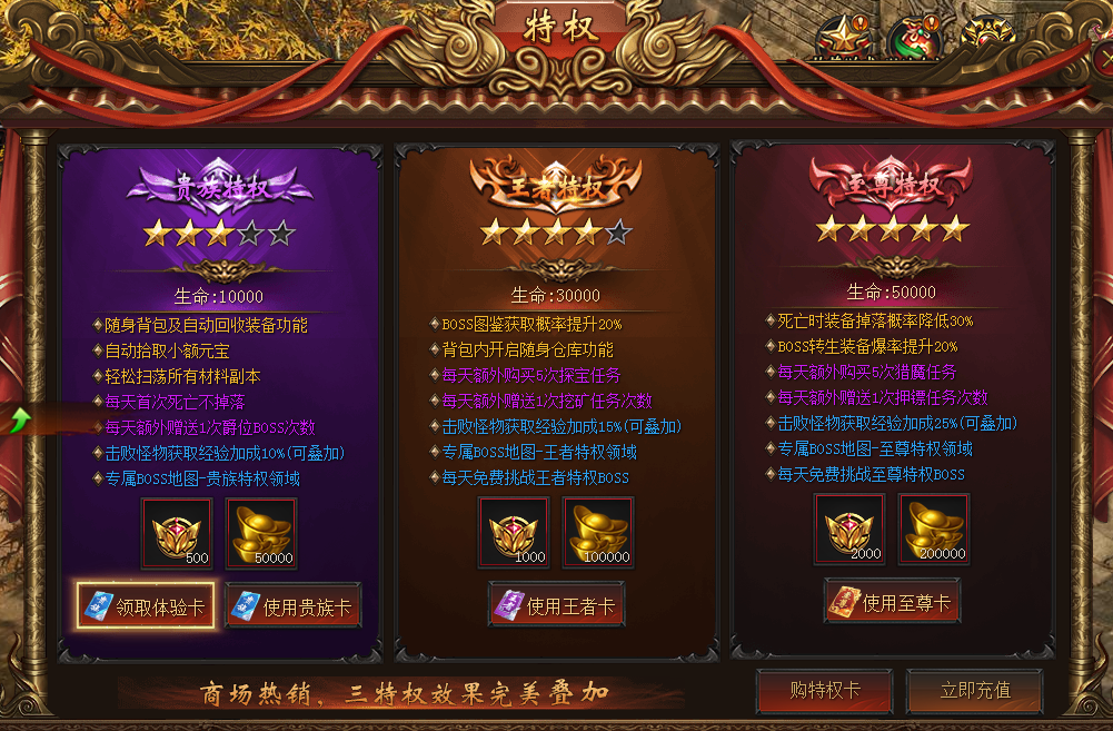 戰(zhàn)龍歸來(lái)特權(quán)攻略解析